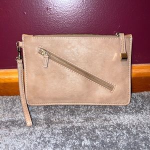 Sondra Roberts Squared Tan Clutch